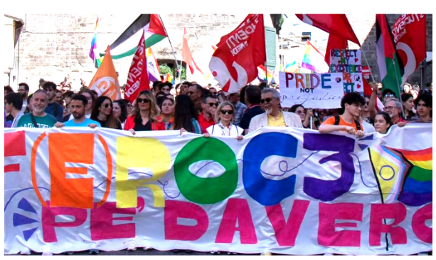 Sfila il TusciaPride a Viterbo per i diritti LGBTQIA+