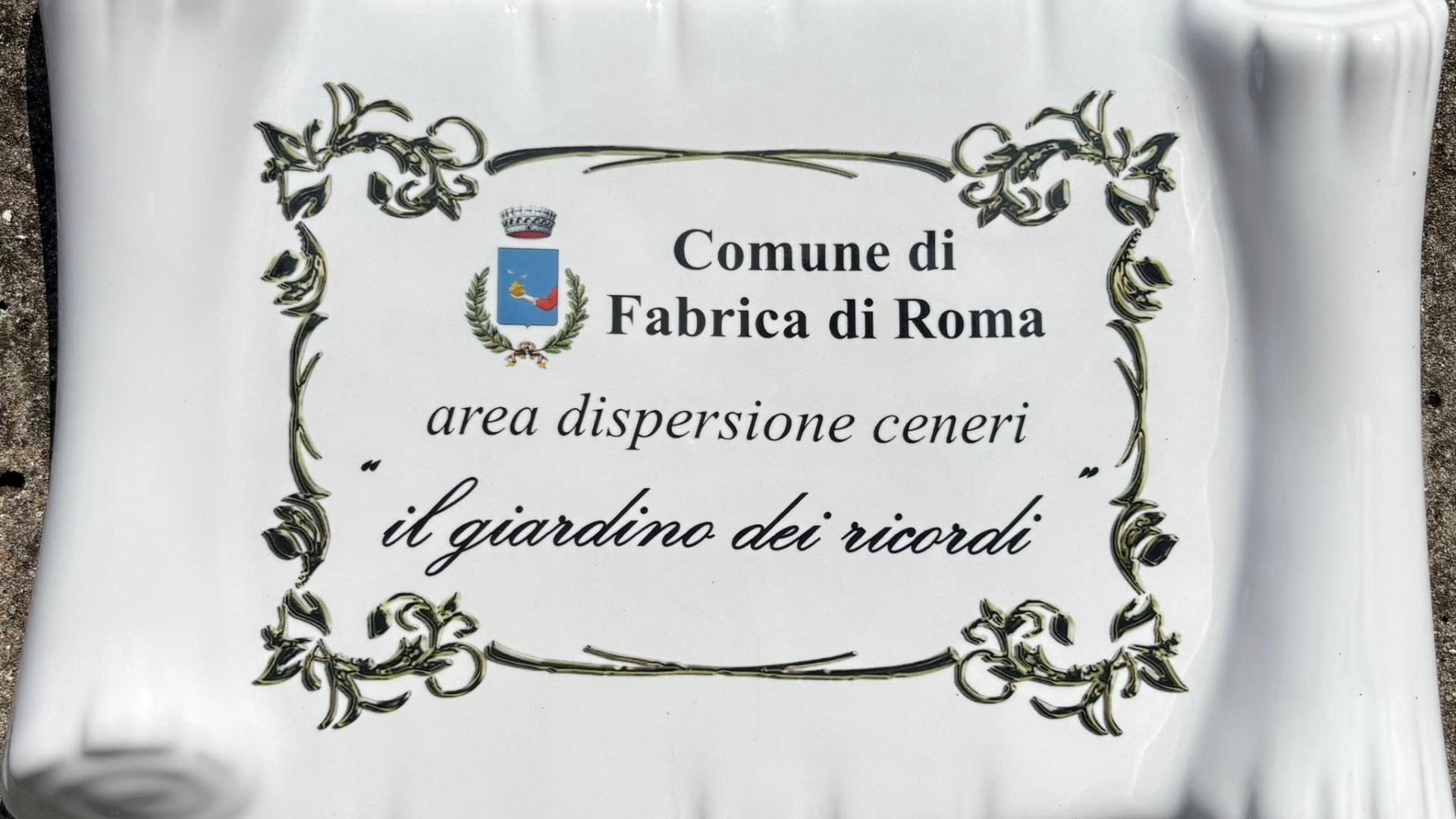 Le ceneri dei defunti disperse nel Giardino dei Ricordi a Fabrica di Roma