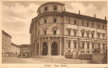 Cartolina d'epoca: Viterbo, Casa Balilla