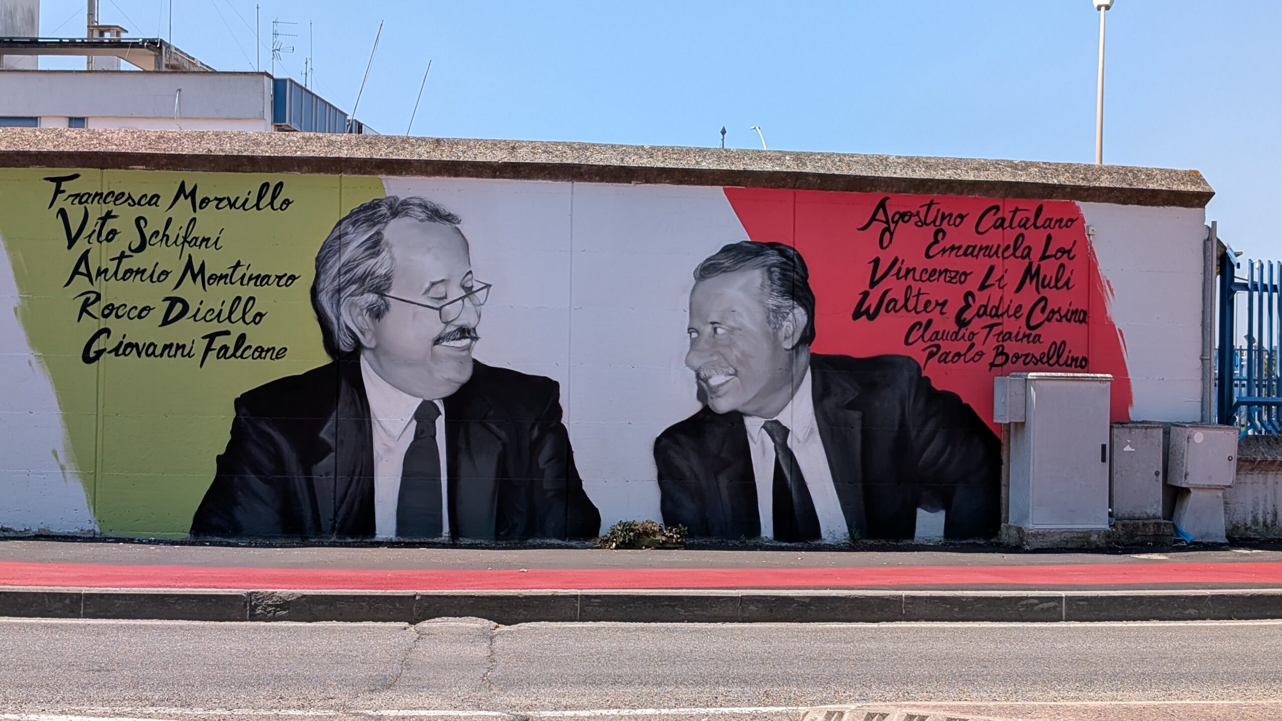 Murale dedicato a Giovanni Falcone e Paolo Borsellino e alle vittime delle stragi di mafia, Viterbo