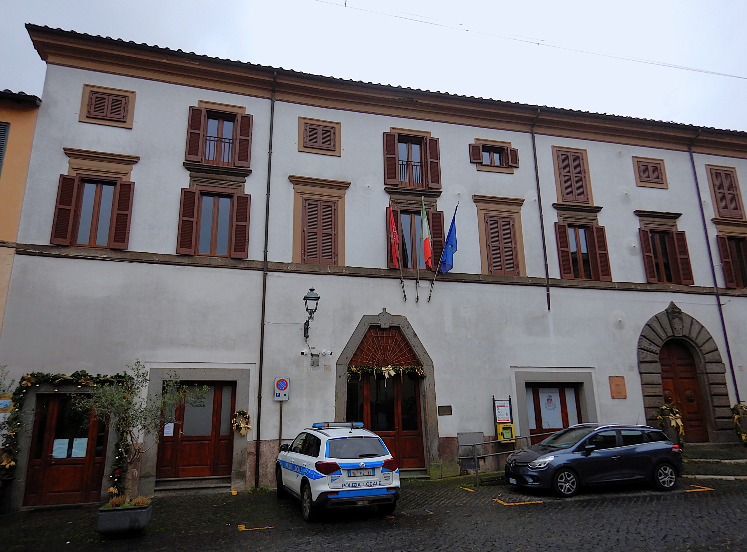 Il Municipio di Capranica, sede di Palazzo Accoramboni, oggetto del bando di restauro