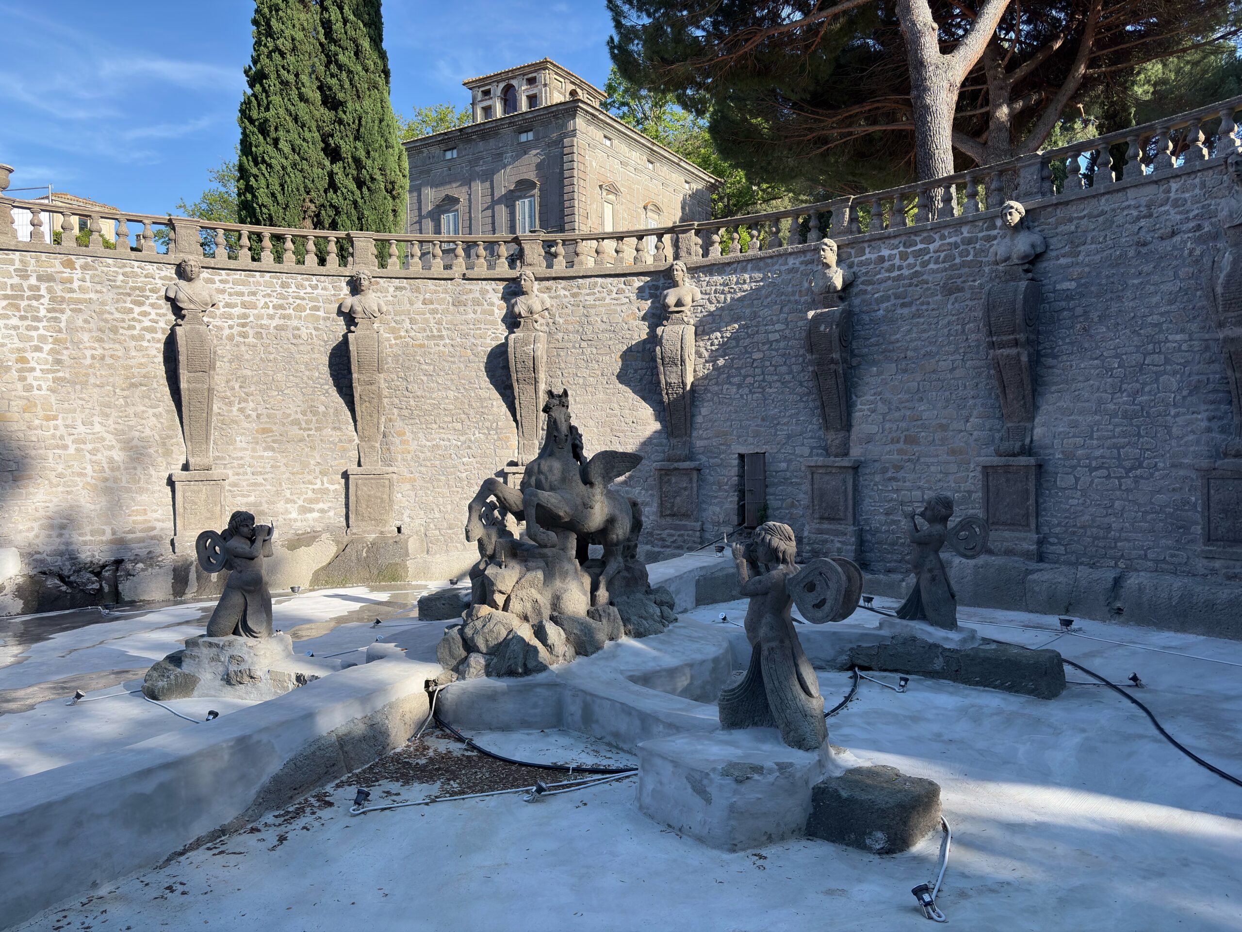 La Fontana del Pegaso nei giardini di Villa Lante a Bagnaia