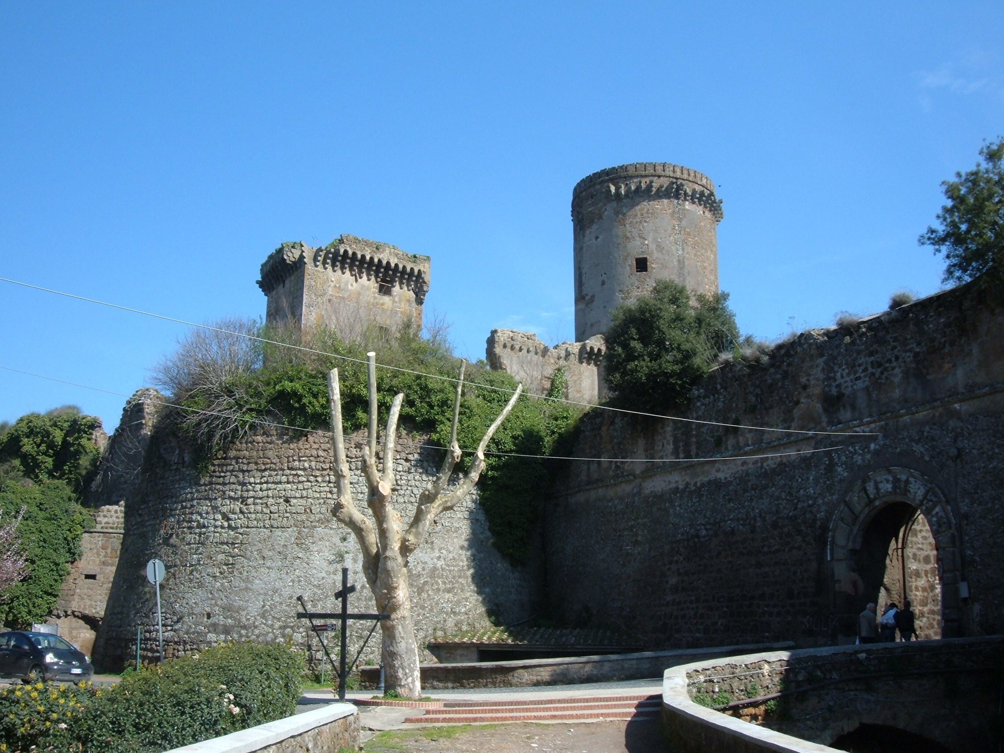 Le torri della Rocca dei Borgia a Nepi, in provincia di Viterbo