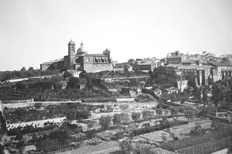 Valle di Faul a Viterbo nel 1900, coltivata a orti