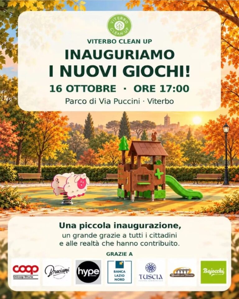 Nuovi giochi al parco di via Puccini, l’inaugurazione