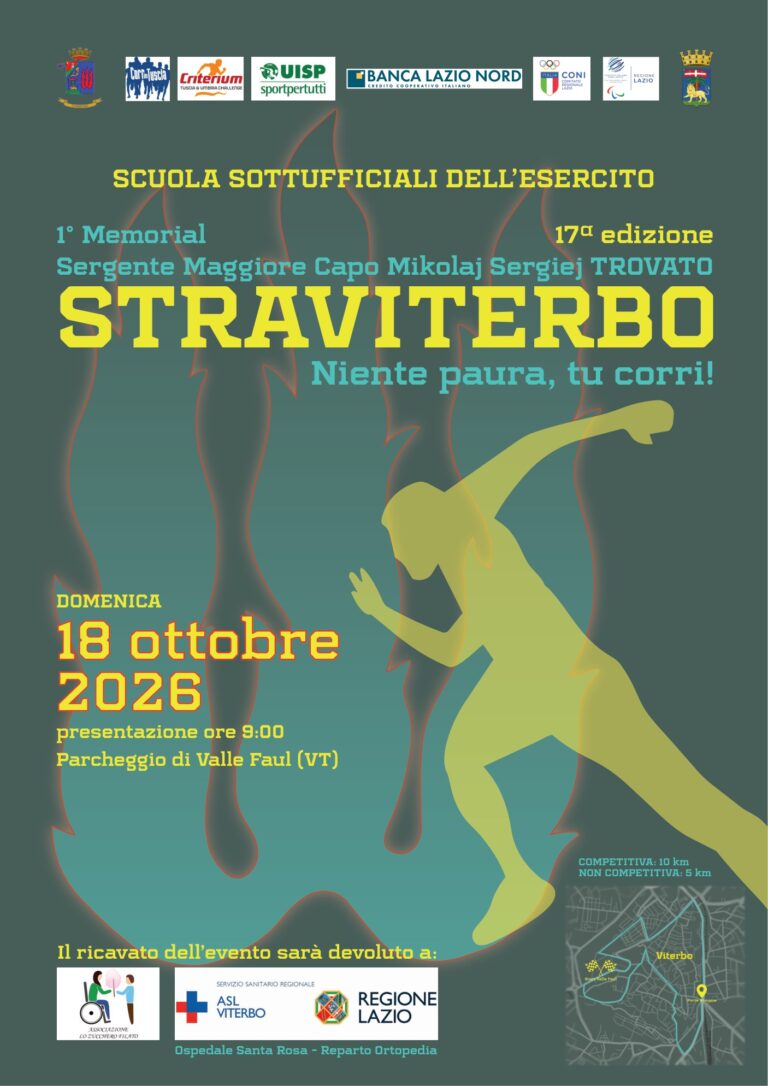 StraViterbo 2026, la corsa nel centro storico