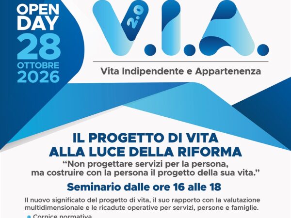 La locandina dell’open day di VIA 2.0 del 28 ottobre 2026
